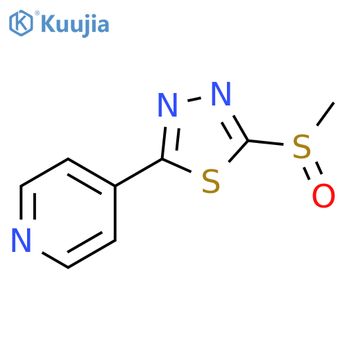 Pyridine, 4-[5-(methylsulfinyl)-1,3,4-thiadiazol-2-yl]- structure