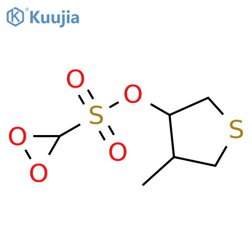 Thiophene-3-ol, tetrahydro-4-methyl-, methanesulfonate, 1,1-dioxide structure