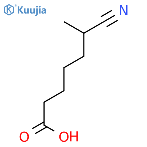 Heptanoic acid, 6-cyano- structure