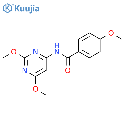 N-(2,6-dimethoxypyrimidin-4-yl)-4-methoxybenzamide structure