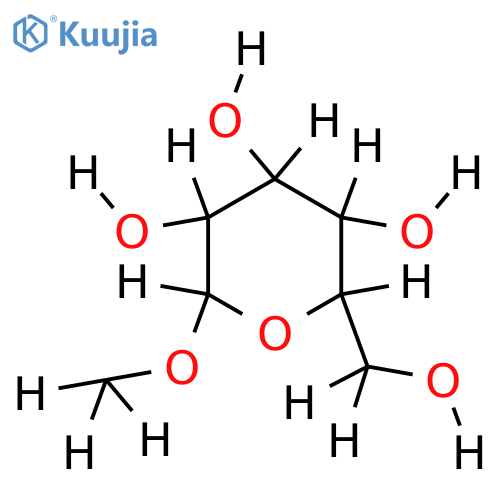 (+)-1-O-methyl glucopyranoside structure