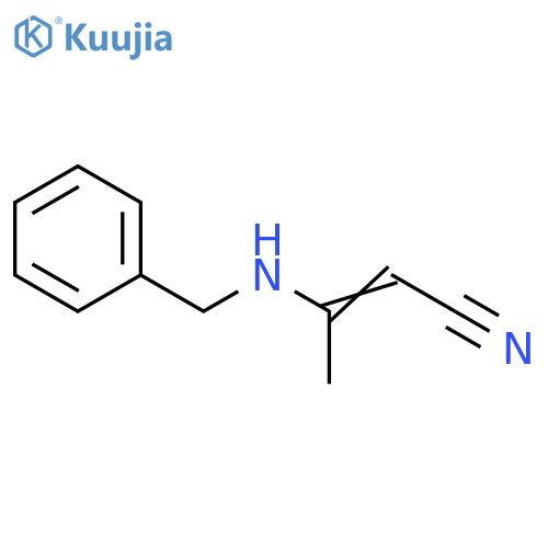2-Butenenitrile, 3-[(phenylmethyl)amino]- structure