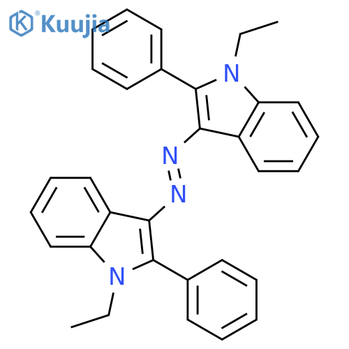 1H-Indole, 3,3'-azobis[1-ethyl-2-phenyl- structure