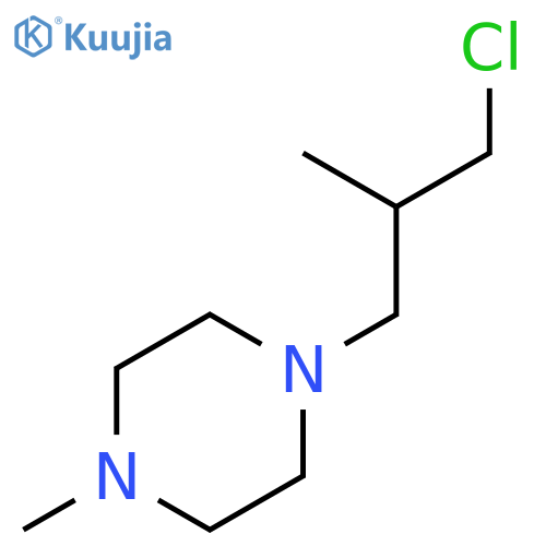 1-(3-chloro-2-methylpropyl)-4-methylpiperazine structure