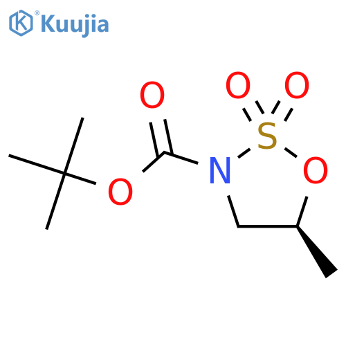 tert-butyl (5S)-5-methyl-2,2-dioxo-1,2λ?,3-oxathiazolidine-3-carboxylate structure