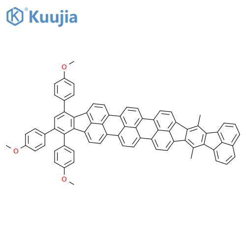ACENAPHTHO[1',2':6,7]FLUORENO[9,1,2-CDE]BENZO[RST]FLUORENO[2,1,9-KLM]PENTAPHENE, 1,2,4-TRIS(4-METHOXYPHENYL)-11,18-DIMETHYL- structure