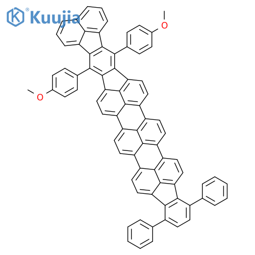 ACENAPHTHO[1',2':6,7]FLUORENO[9,1,2-CDE]BENZO[RST]FLUORENO[2,1,9-KLM]PENTAPHENE, 11,18-BIS(4-METHOXYPHENYL)-1,4-DIPHENYL- structure