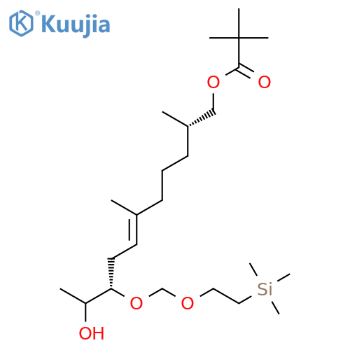 (3S,10S,5Z)-6,10-dimethyl-3-(2-trimethylsilylethoxy)methoxy-11-pivoyloxyundec-5-en-2-ol structure