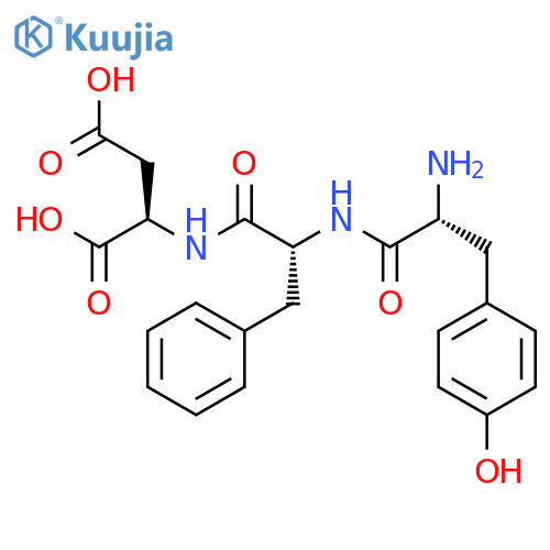 D-Aspartic acid, D-tyrosyl-D-phenylalanyl- structure