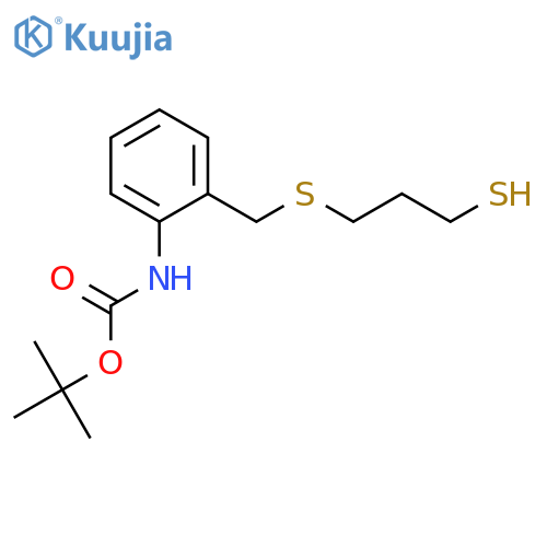 Carbamic acid, [2-[[(3-mercaptopropyl)thio]methyl]phenyl]-, 1,1-dimethylethyl ester (9CI) structure