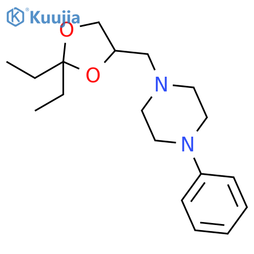 Piperazine, 1-[(2,2-diethyl-1,3-dioxolan-4-yl)methyl]-4-phenyl- structure