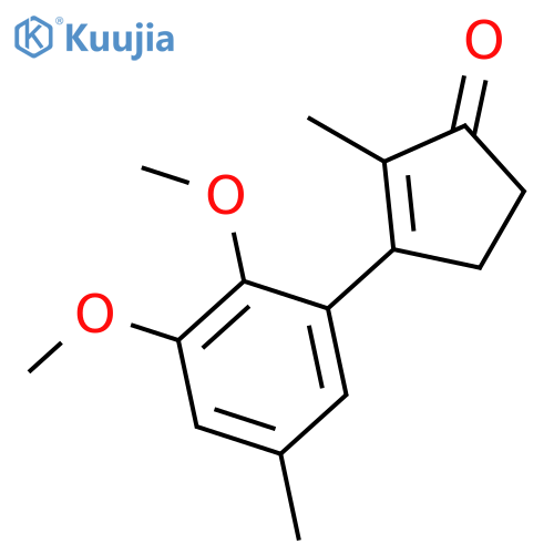 2-Cyclopenten-1-one, 3-(2,3-dimethoxy-5-methylphenyl)-2-methyl- structure