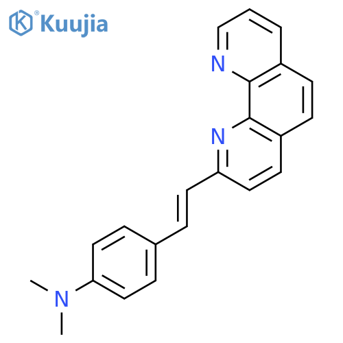 Benzenamine, N,N-dimethyl-4-[(1E)-2-(1,10-phenanthrolin-2-yl)ethenyl]- structure