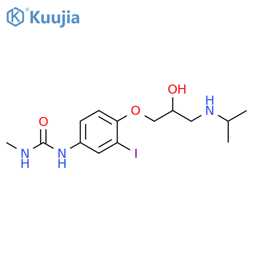 Urea,N-[4-[2-hydroxy-3-[(1-methylethyl)amino]propoxy]-3-iodophenyl]-N'-methyl- structure