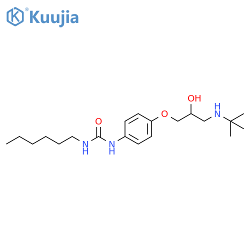 Urea,N-[4-[3-[(1,1-dimethylethyl)amino]-2-hydroxypropoxy]phenyl]-N'-hexyl- structure