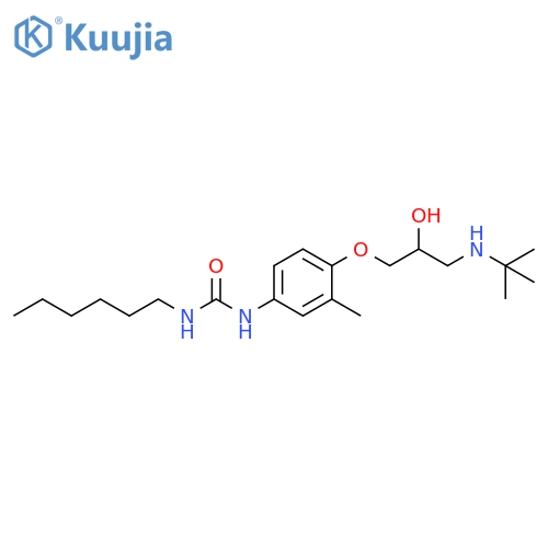 Urea,N-[4-[3-[(1,1-dimethylethyl)amino]-2-hydroxypropoxy]-3-methylphenyl]-N'-hexyl- structure