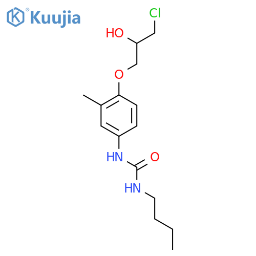 UREA, N-BUTYL-N'-[4-(3-CHLORO-2-HYDROXYPROPOXY)-3-METHYLPHENYL]- structure