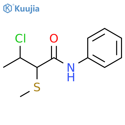 Butanamide, 3-chloro-2-(methylthio)-N-phenyl- structure