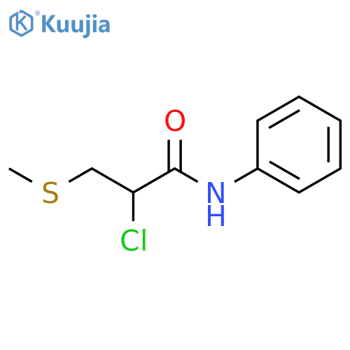Propanamide, 2-chloro-3-(methylthio)-N-phenyl- structure