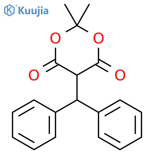 1,3-Dioxane-4,6-dione, 5-(diphenylmethyl)-2,2-dimethyl- structure