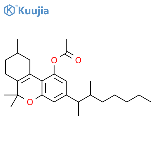 1-hydroxy-3-(1',2'-dimethylheptyl)-6,6,9-trimethyl-7,8,9,10-tetrahydro-6-dibenzopyran acetate structure
