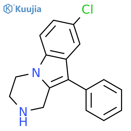 Pyrazino[1,2-a]indole, 8-chloro-1,2,3,4-tetrahydro-10-phenyl- structure