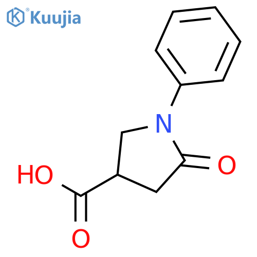 5-Oxo-1-phenylpyrrolidine-3-carboxylic acid structure
