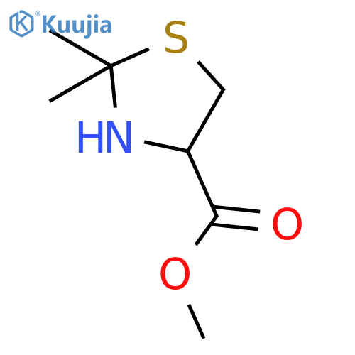 methyl 2,2-dimethyl-1,3-thiazolidine-4-carboxylate structure