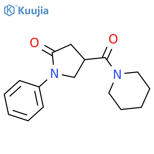 1-phenyl-4-(piperidin-1-ylcarbonyl)pyrrolidin-2-one structure