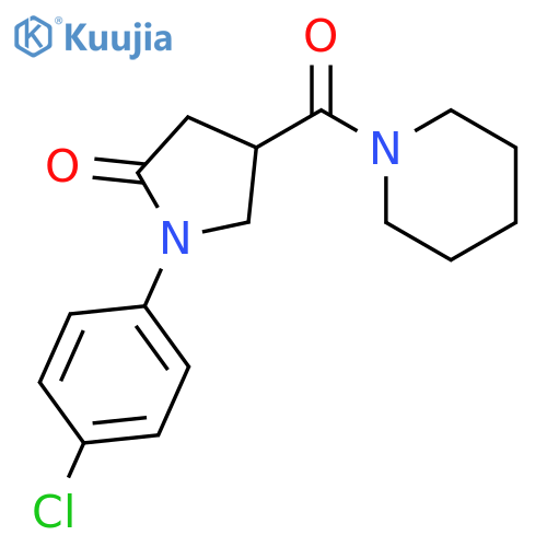 2-Pyrrolidinone, 1-(p-chlorophenyl)-4-piperidinocarbonyl- structure