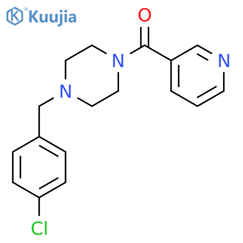 1-(4-chlorobenzyl)-4-(3-pyridinylcarbonyl)piperazine structure
