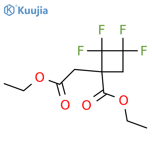ethyl 1-(2-ethoxy-2-oxoethyl)-2,2,3,3-tetrafluorocyclobutane-1-carboxylate structure