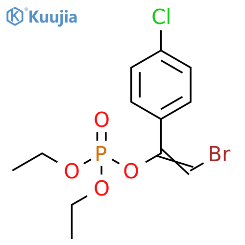 Phosphoric acid, 2-bromo-1-(4-chlorophenyl)ethenyl diethyl ester structure