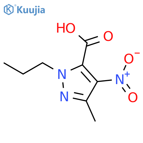 3-Methyl-4-nitro-1-propyl-1H-pyrazole-5-carboxylic acid structure