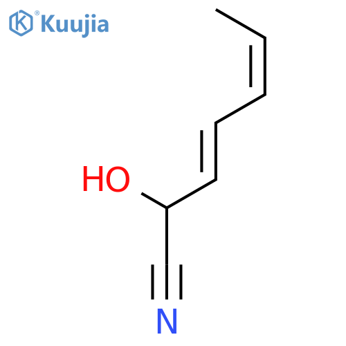 3,5-Heptadienenitrile, 2-hydroxy-, (3E,5Z)- structure