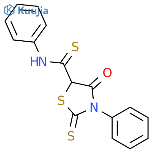 5-THIAZOLIDINECARBOTHIOAMIDE, 4-OXO-N,3-DIPHENYL-2-THIOXO- structure