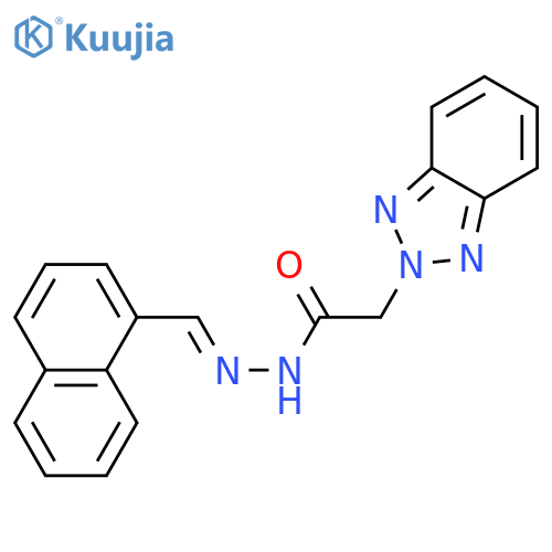 2-(2H-1,2,3-benzotriazol-2-yl)-N'-(1-naphthylmethylene)acetohydrazide structure