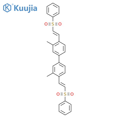1,1'-Biphenyl, 3,3'-dimethyl-4,4'-bis[(1E)-2-(phenylsulfonyl)ethenyl]- structure