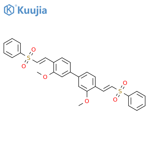 1,1'-BIPHENYL, 3,3'-DIMETHOXY-4,4'-BIS[(1E)-2-(PHENYLSULFONYL)ETHENYL]- structure