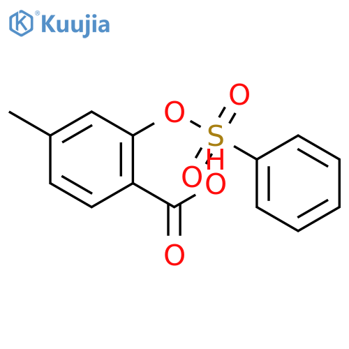 BENZOIC ACID, 4-METHYL-2-[(PHENYLSULFONYL)OXY]- structure