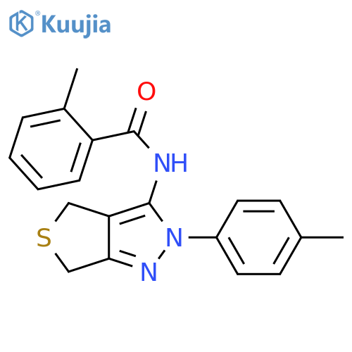 2-methyl-N-2-(4-methylphenyl)-2H,4H,6H-thieno3,4-cpyrazol-3-ylbenzamide structure