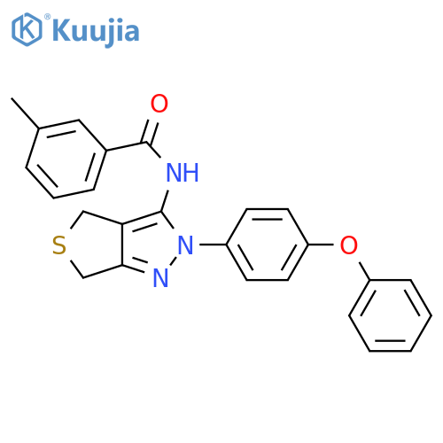 3-methyl-N-2-(4-phenoxyphenyl)-2H,4H,6H-thieno3,4-cpyrazol-3-ylbenzamide structure