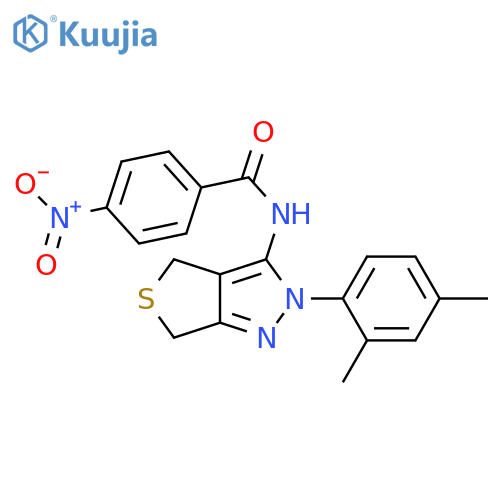 N-2-(2,4-dimethylphenyl)-2H,4H,6H-thieno3,4-cpyrazol-3-yl-4-nitrobenzamide structure