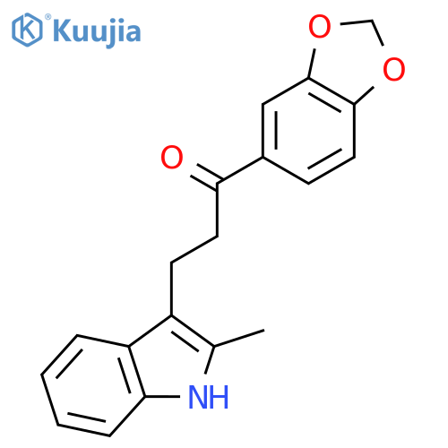 1-Propanone, 1-(1,3-benzodioxol-5-yl)-3-(2-methyl-1H-indol-3-yl)- structure
