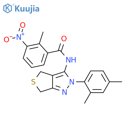 N-2-(2,4-dimethylphenyl)-2H,4H,6H-thieno3,4-cpyrazol-3-yl-2-methyl-3-nitrobenzamide structure
