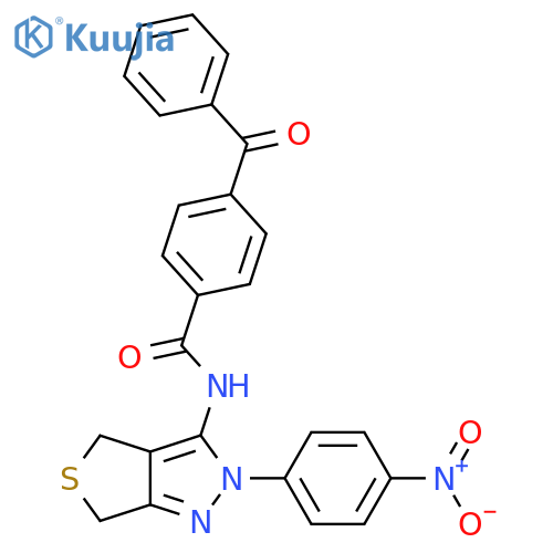 4-benzoyl-N-[2-(4-nitrophenyl)-2H,4H,6H-thieno[3,4-c]pyrazol-3-yl]benzamide structure
