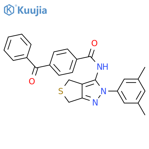 4-benzoyl-N-2-(3,5-dimethylphenyl)-2H,4H,6H-thieno3,4-cpyrazol-3-ylbenzamide structure