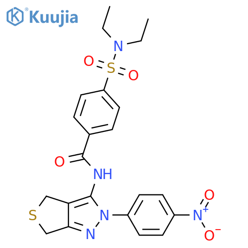 4-(diethylsulfamoyl)-N-2-(4-nitrophenyl)-2H,4H,6H-thieno3,4-cpyrazol-3-ylbenzamide structure