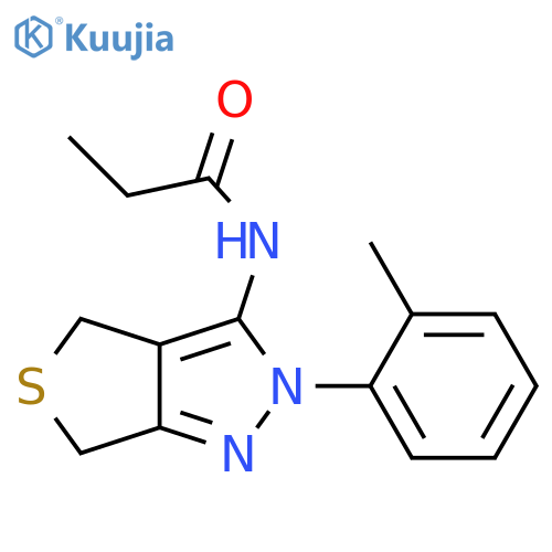 N-2-(2-methylphenyl)-2H,4H,6H-thieno3,4-cpyrazol-3-ylpropanamide structure