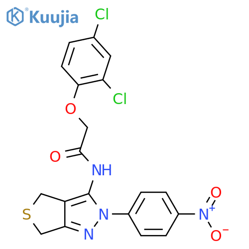 2-(2,4-dichlorophenoxy)-N-2-(4-nitrophenyl)-2H,4H,6H-thieno3,4-cpyrazol-3-ylacetamide structure